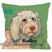 Monogrammed Personalized Love and A Poodle Throw Pillow MONO1049